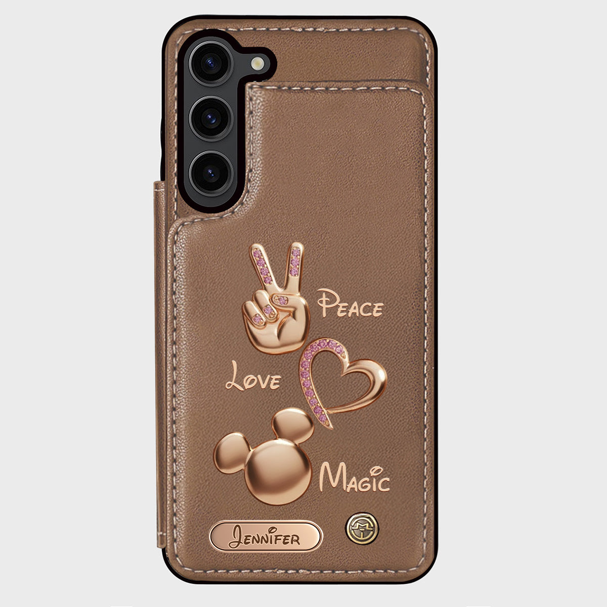 Peace Love Magic - Personalized Mouse Wallet Phone Case