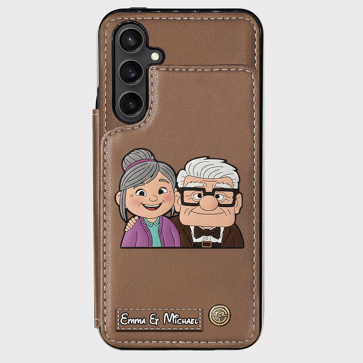 Couple Adventure Custom Name - Personalized Mouse Wallet Phone Case