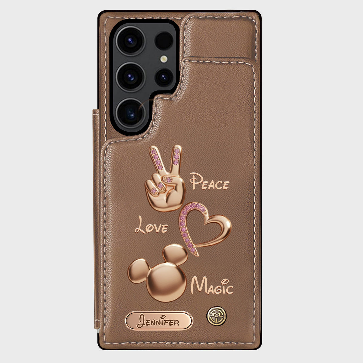 Peace Love Magic - Personalized Mouse Wallet Phone Case
