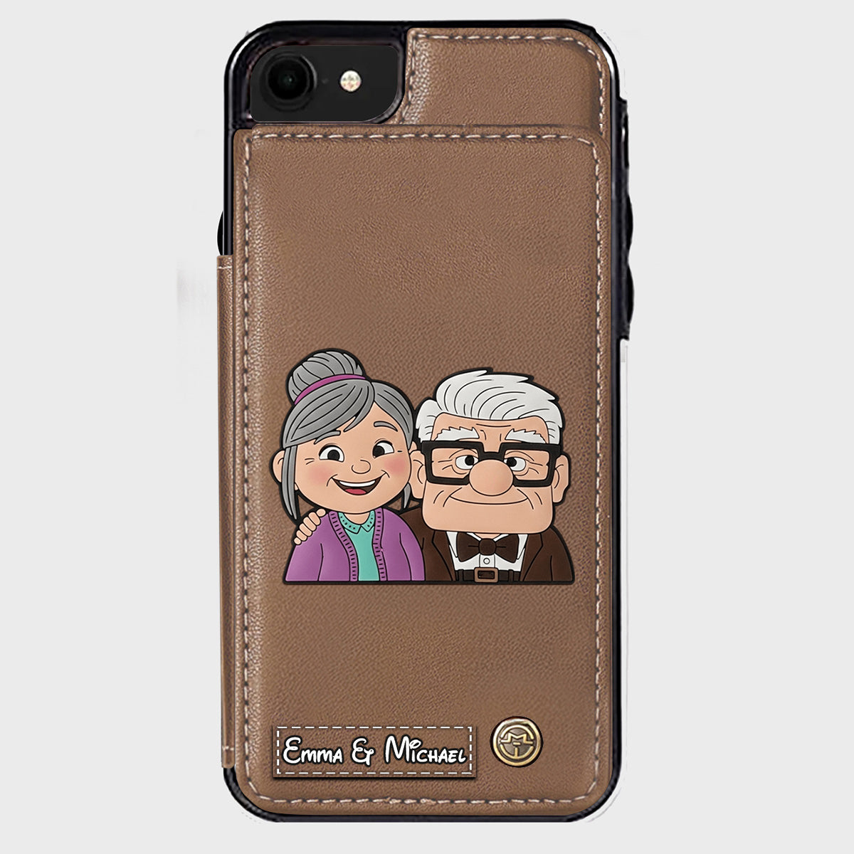 Couple Adventure Custom Name - Personalized Mouse Wallet Phone Case