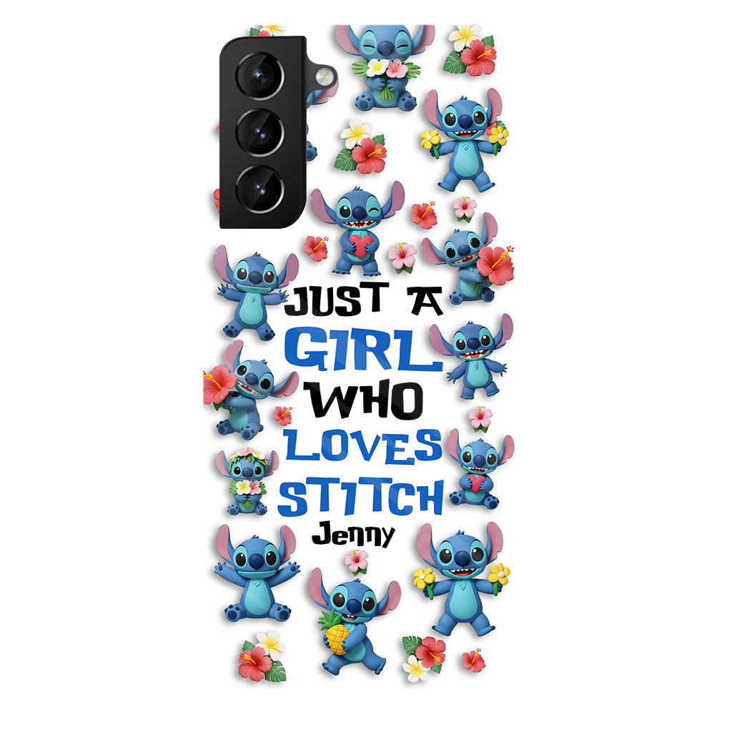 Just A Girl Who Loves Ohana - Personalized Ohana Full Print Phone Case