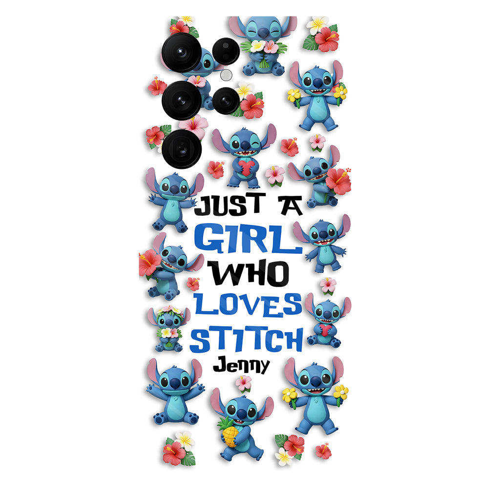 Just A Girl Who Loves Ohana - Personalized Ohana Full Print Phone Case