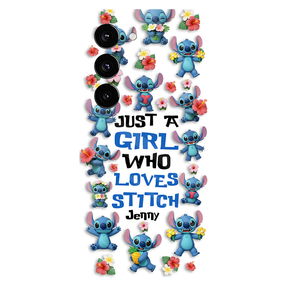 Just A Girl Who Loves Ohana - Personalized Ohana Full Print Phone Case