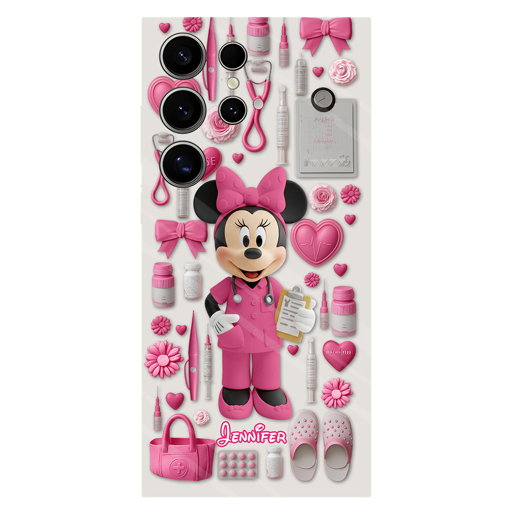 Nursing Is A Work Of Heart - Personalized Nurse Full Print Phone Case