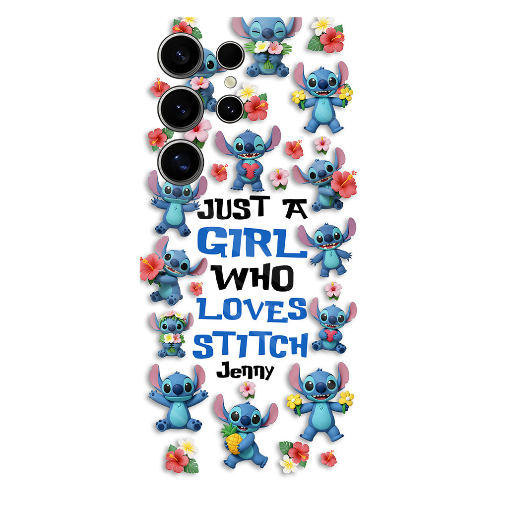 Just A Girl Who Loves Ohana - Personalized Ohana Full Print Phone Case