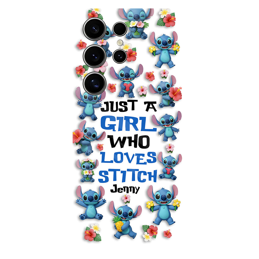 Just A Girl Who Loves Ohana - Personalized Ohana Full Print Phone Case