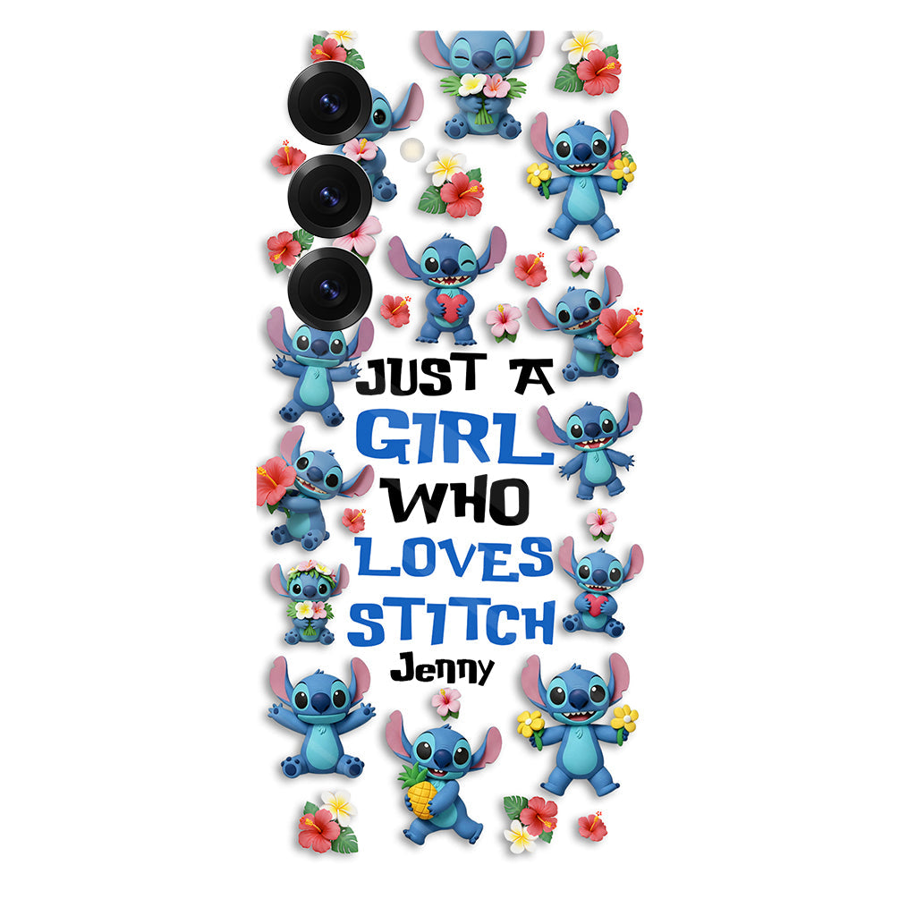 Just A Girl Who Loves Ohana - Personalized Ohana Full Print Phone Case
