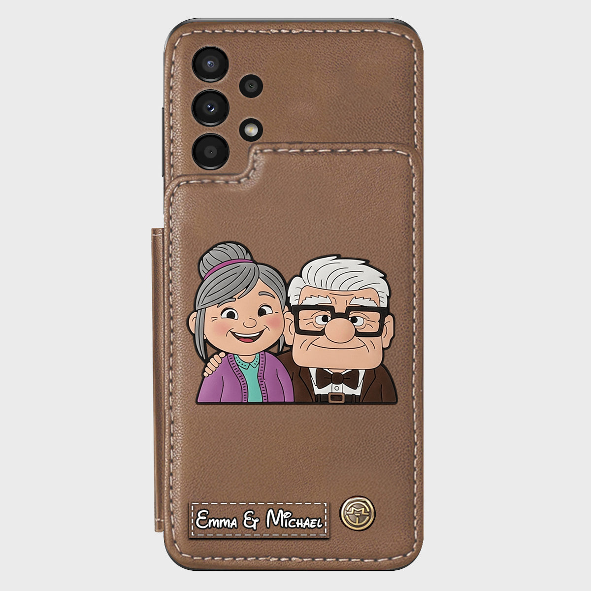 Couple Adventure Custom Name - Personalized Mouse Wallet Phone Case