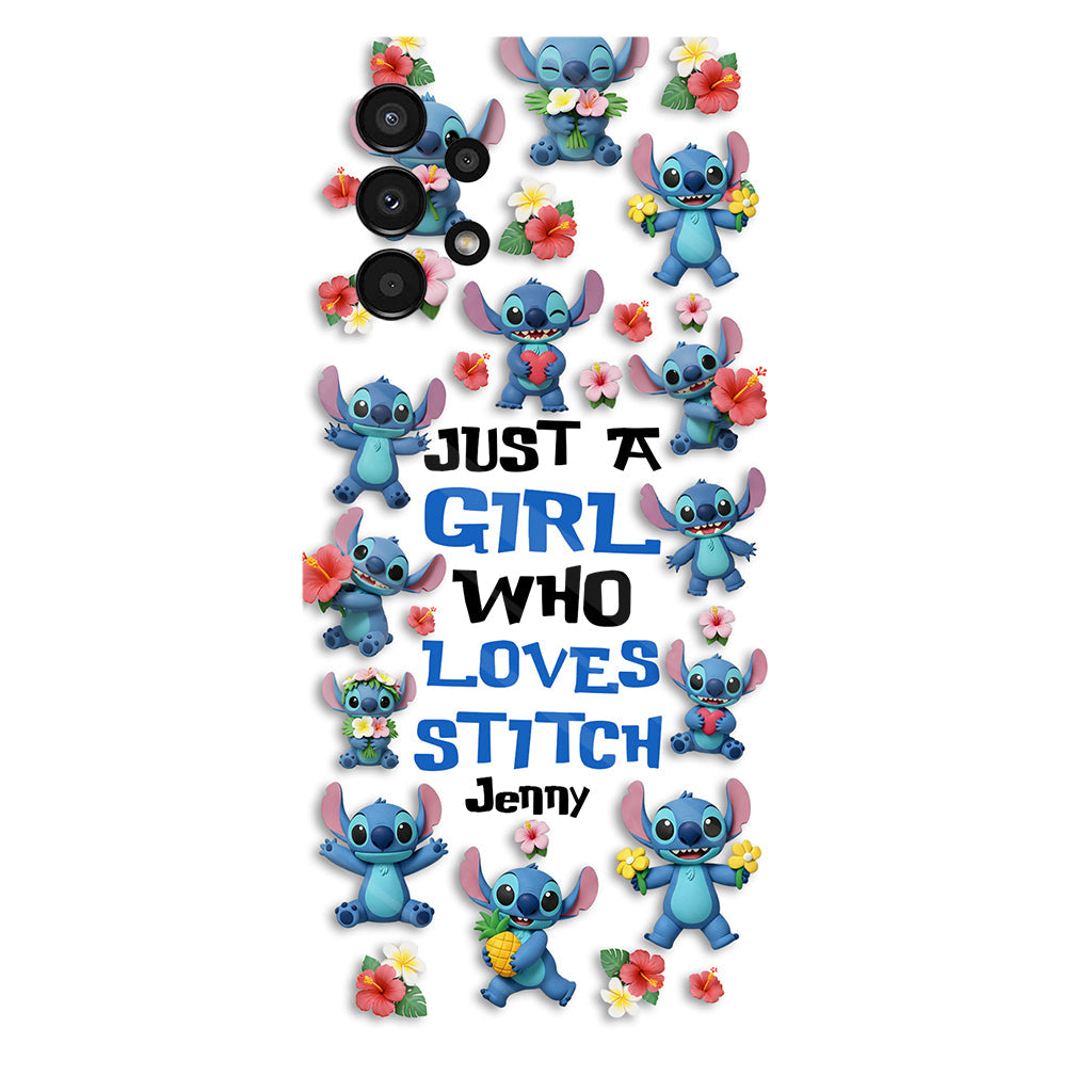 Just A Girl Who Loves Ohana - Personalized Ohana Full Print Phone Case