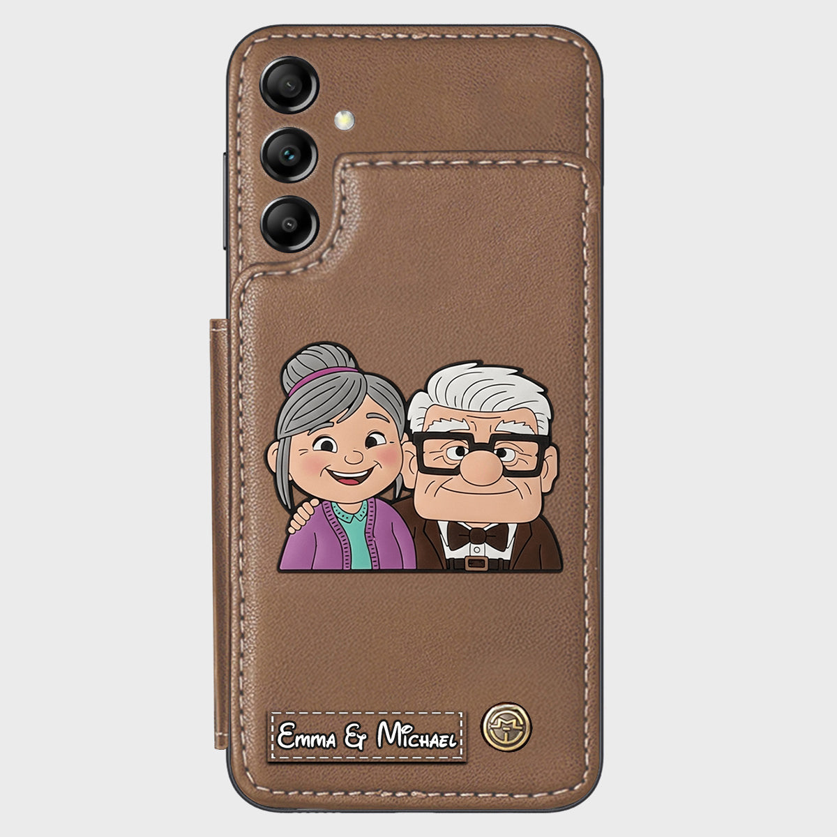 Couple Adventure Custom Name - Personalized Mouse Wallet Phone Case