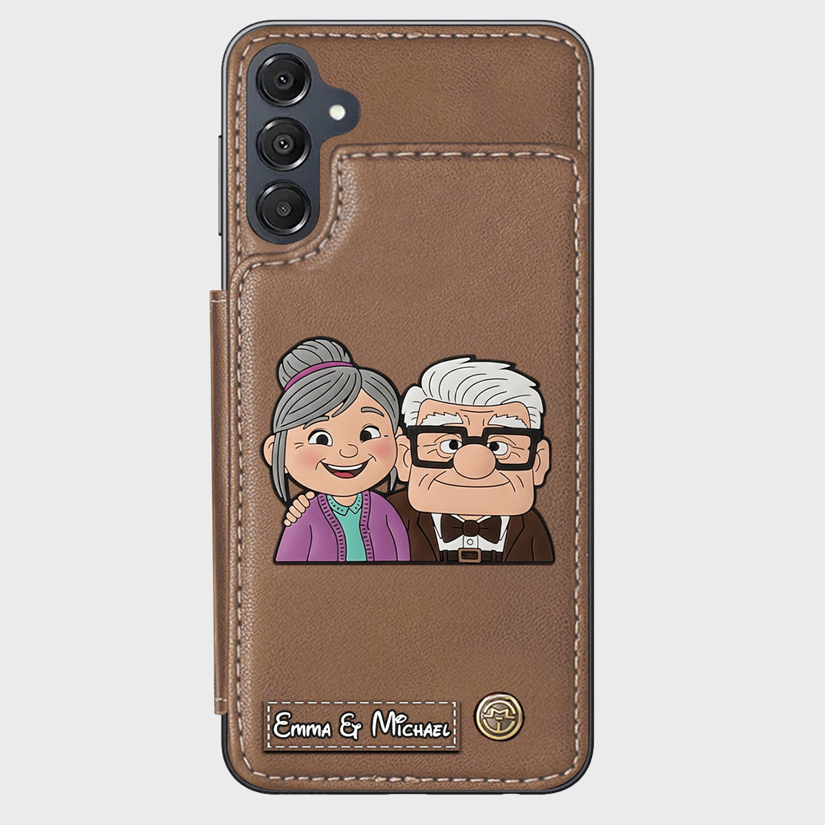Couple Adventure Custom Name - Personalized Mouse Wallet Phone Case