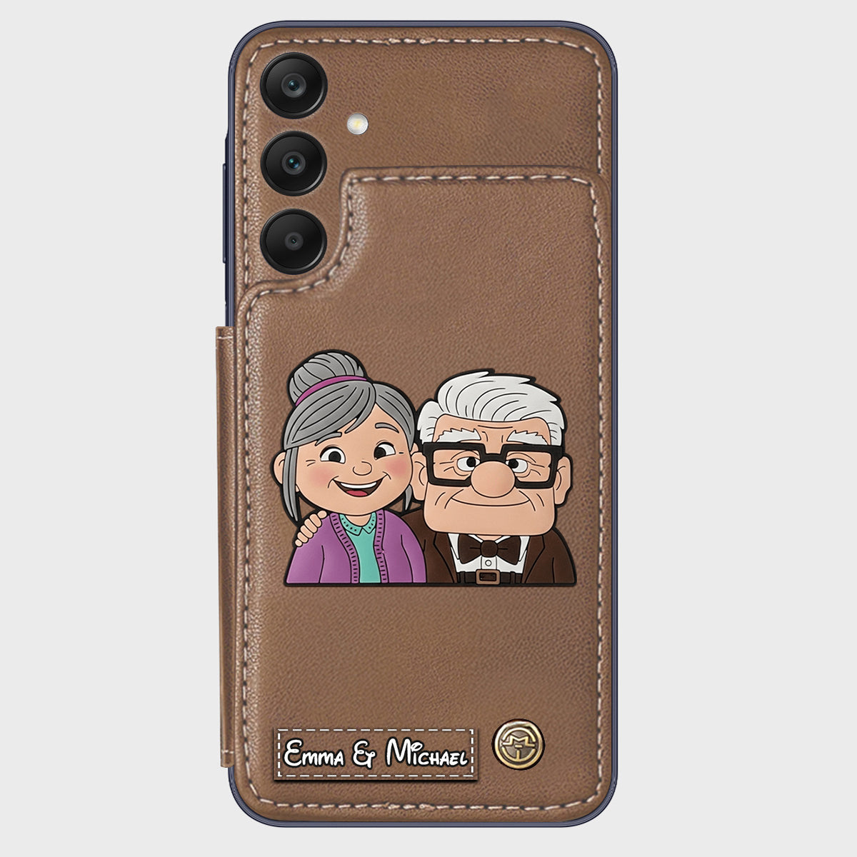 Couple Adventure Custom Name - Personalized Mouse Wallet Phone Case