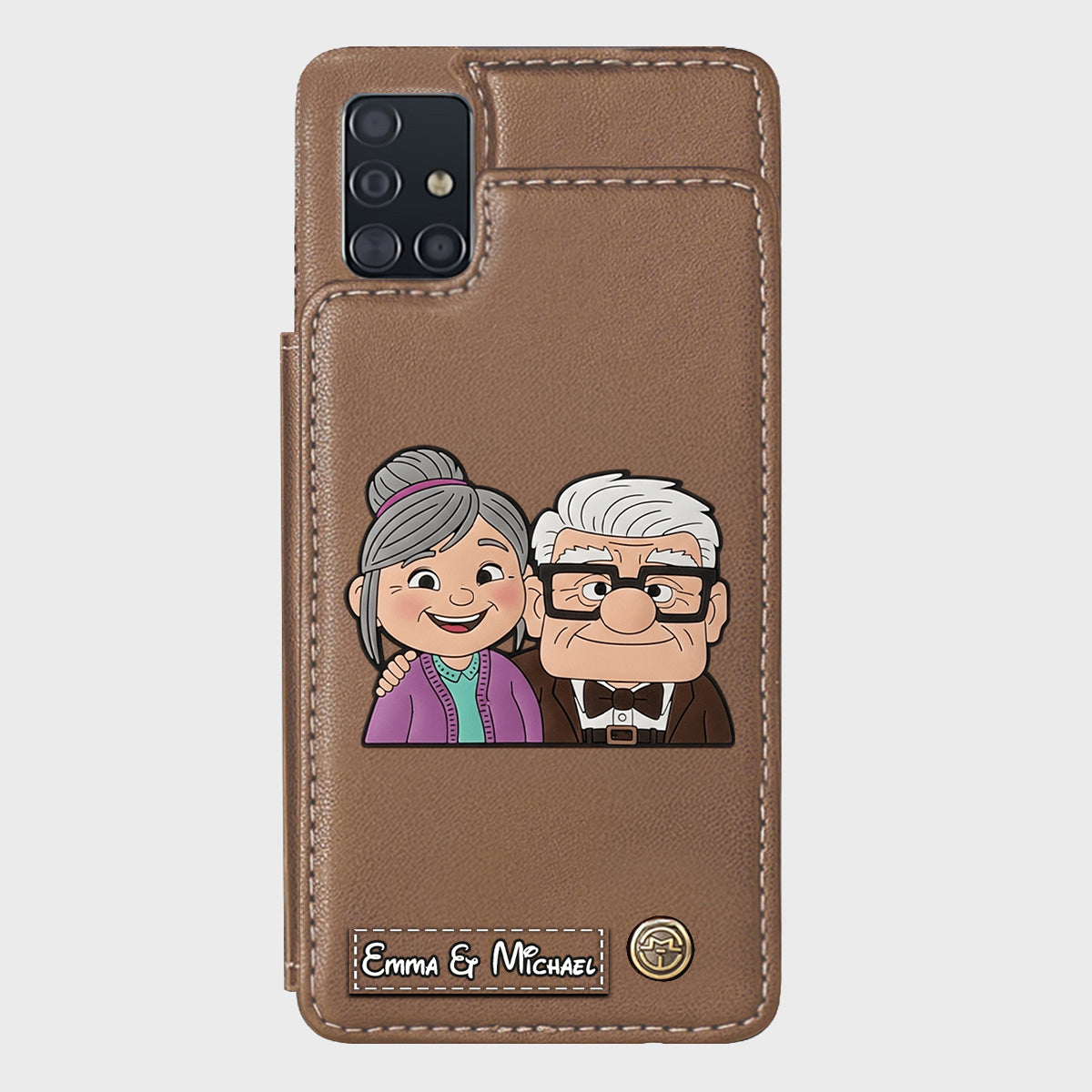 Couple Adventure Custom Name - Personalized Mouse Wallet Phone Case