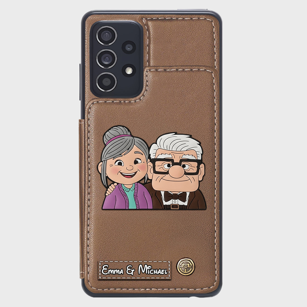Couple Adventure Custom Name - Personalized Mouse Wallet Phone Case