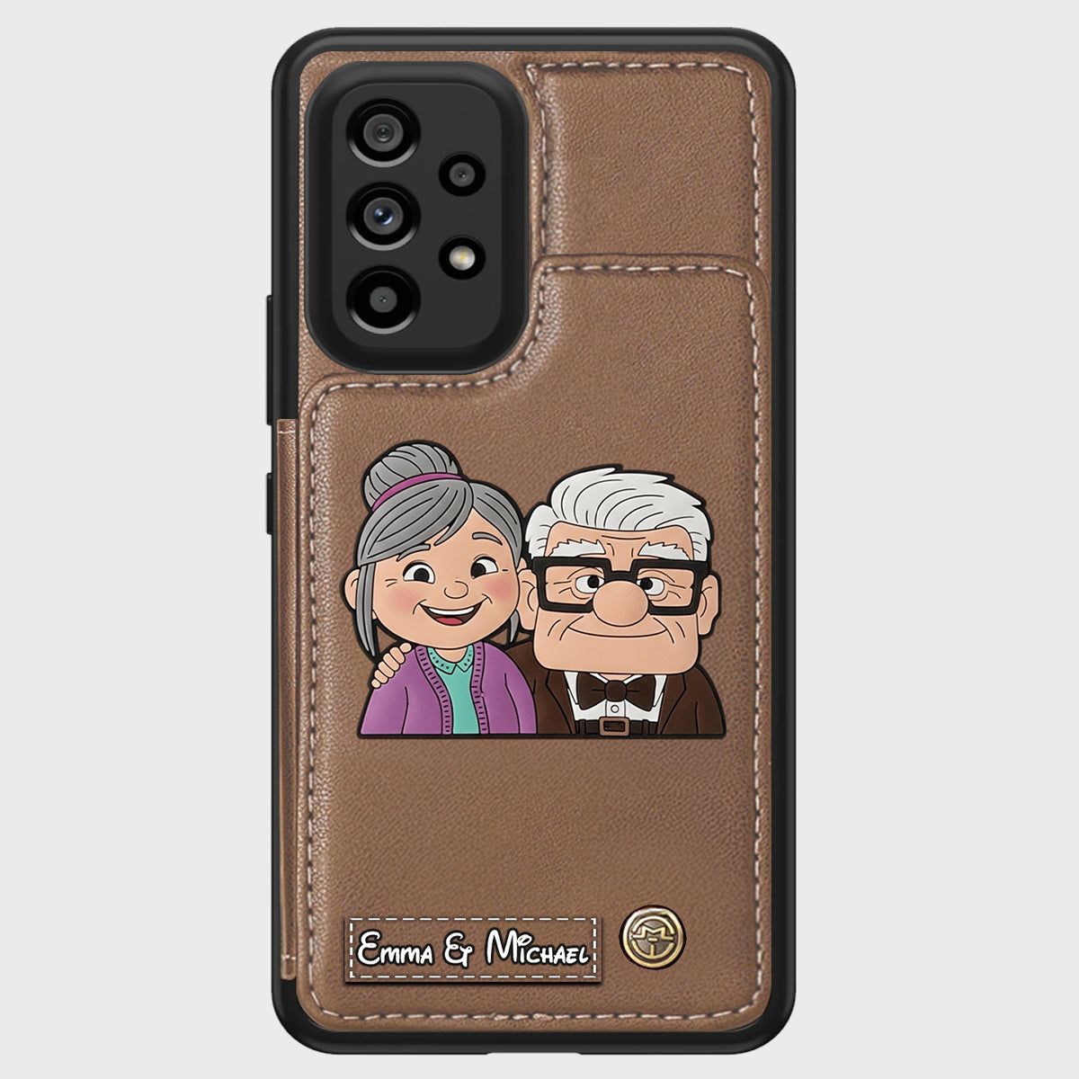 Couple Adventure Custom Name - Personalized Mouse Wallet Phone Case