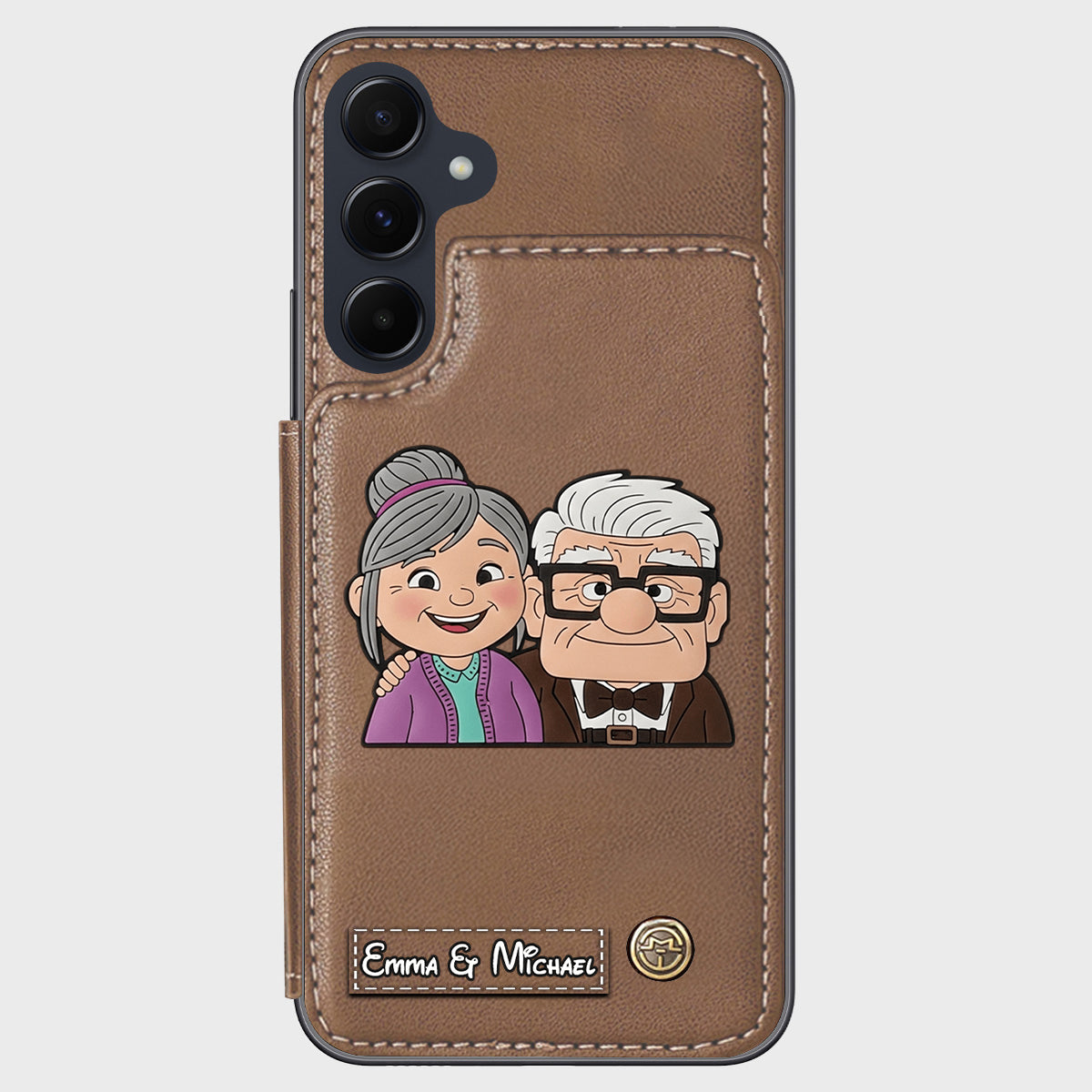 Couple Adventure Custom Name - Personalized Mouse Wallet Phone Case