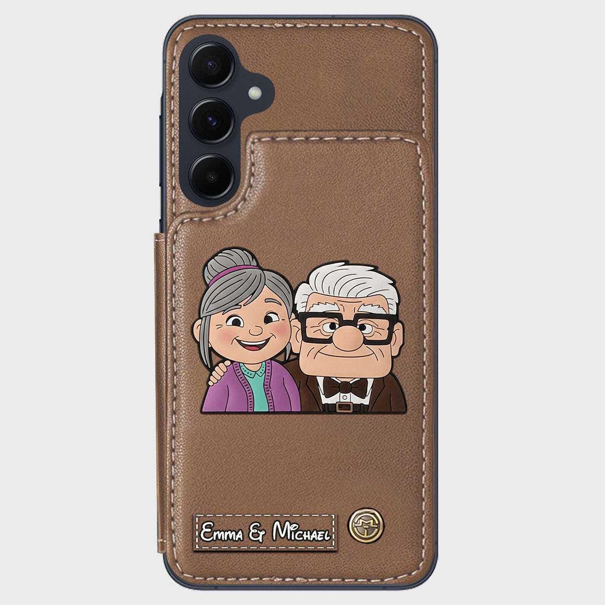 Couple Adventure Custom Name - Personalized Mouse Wallet Phone Case