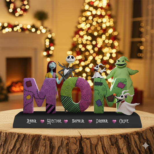 Nightmare Family Christmas Gift for Mom, Nana, Gigi - Personalized Custom Acrylic Plaque