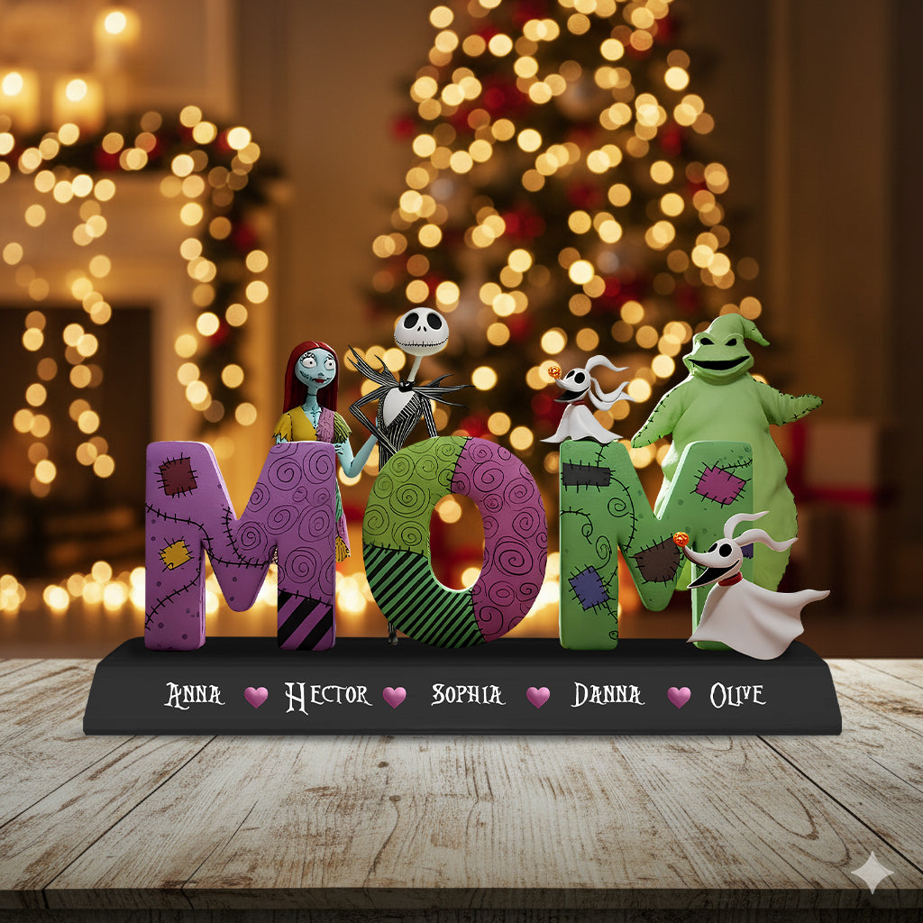 Nightmare Family Christmas Gift for Mom, Nana, Gigi - Personalized Custom Acrylic Plaque