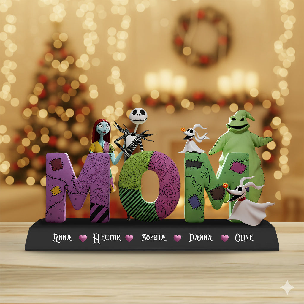 Nightmare Family Christmas Gift for Mom, Nana, Gigi - Personalized Custom Acrylic Plaque
