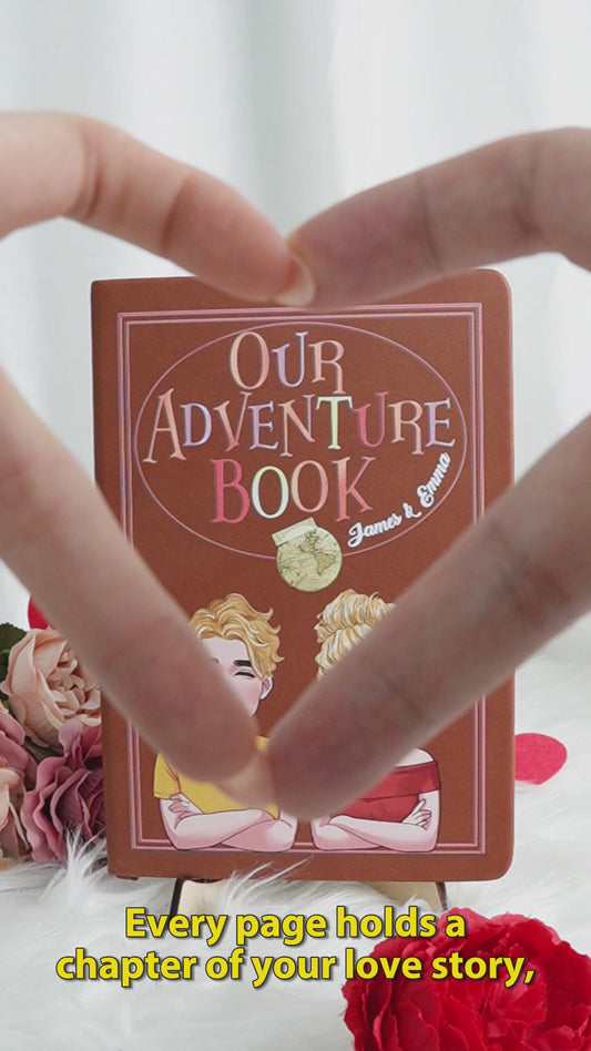 Our Adventure Book - Personalized Couple Leather Journal