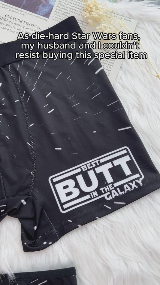 Best Butt In The Galaxy - Personalized Couple Women Briefs & Men Boxer Briefs