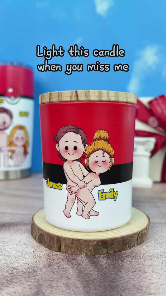 Light This Wick - Personalized Monster Trainer Candle With Wooden Lid