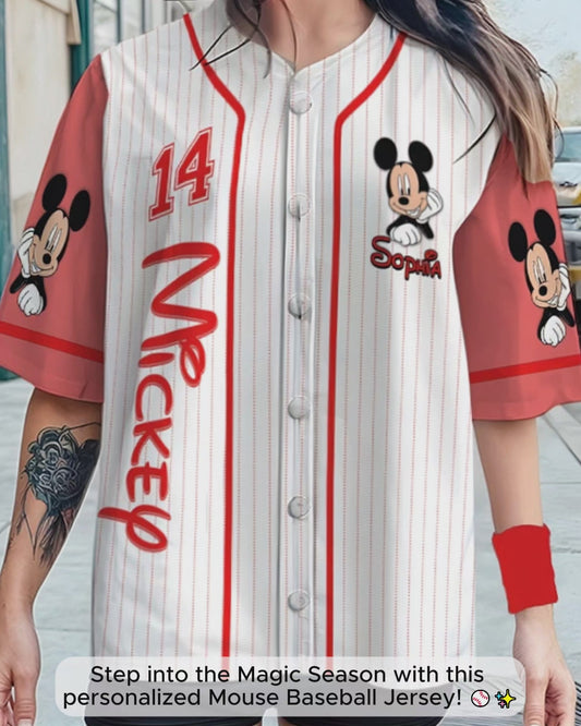 Magic Season - Personalized Mouse Baseball Jersey