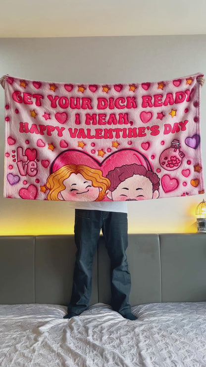 Get Your WIlly Ready - Personalized Couple Blanket