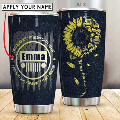 You Are My Sunshine Personalized Car Tumbler 0523