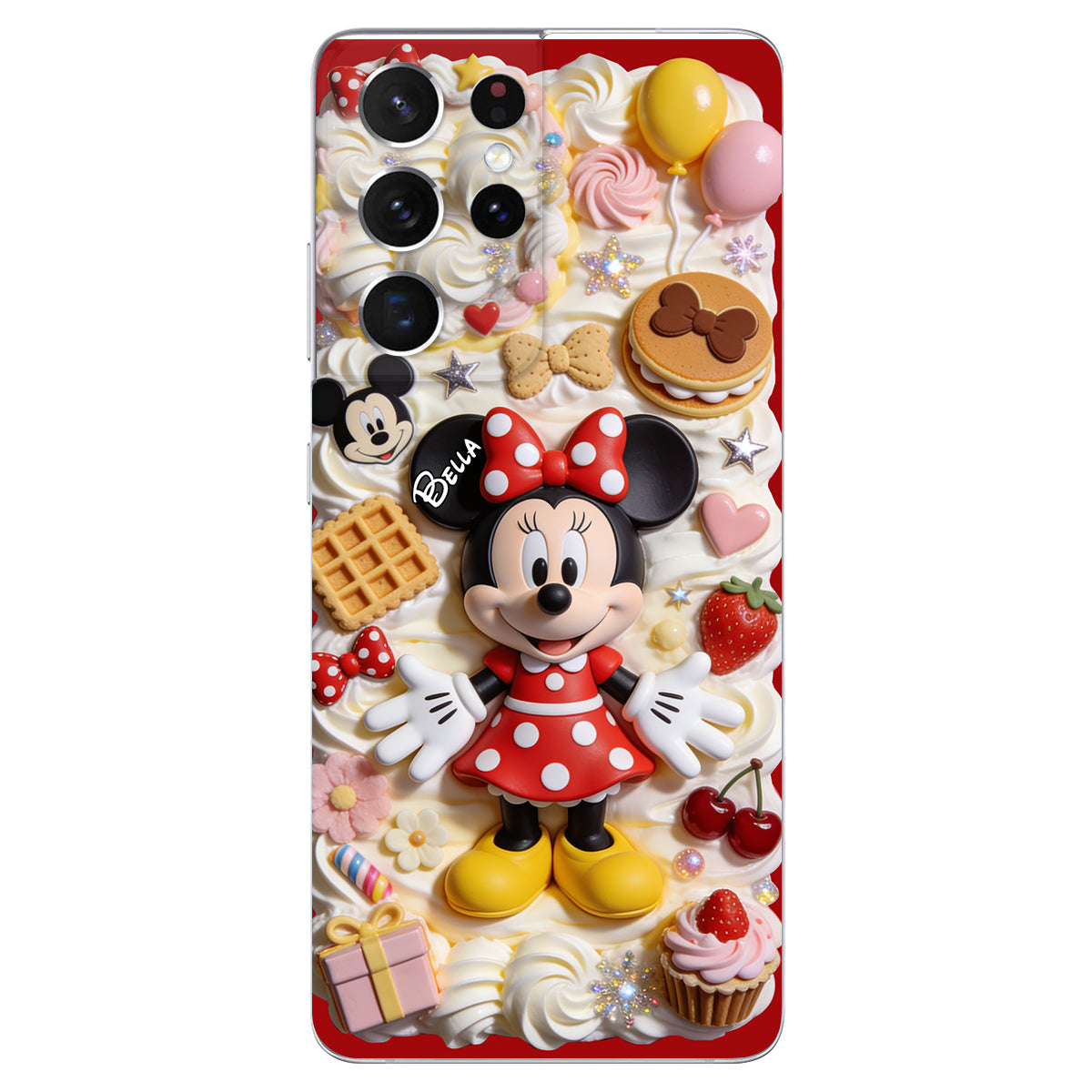 Sweet Magic - Personalized Mouse 3D Embossed Leather Phone Case