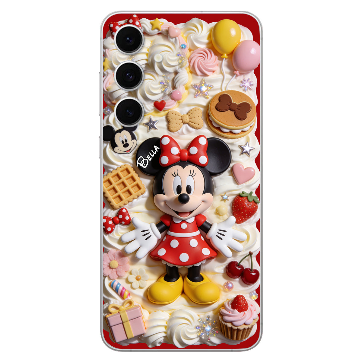 Sweet Magic - Personalized Mouse 3D Embossed Leather Phone Case