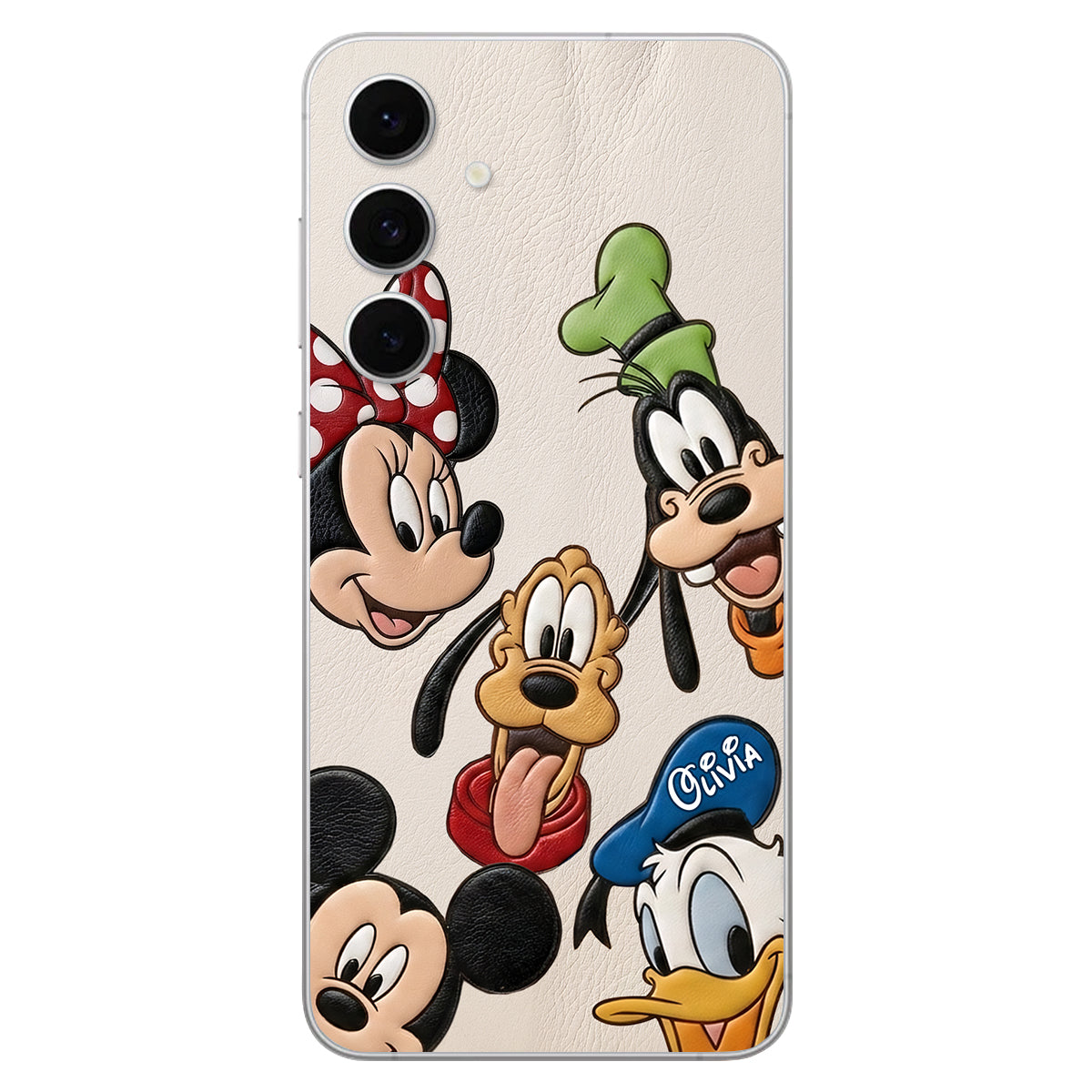 Friends - Personalized Mouse 3D Embossed Leather Phone Case