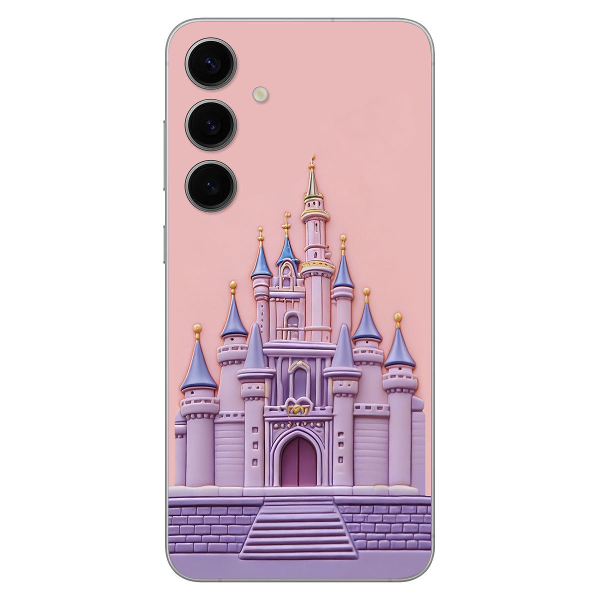 Magical Castle Friends Leather Phone Case & Charm Set - Personalized Mouse 3D Embossed Leather Phone Case
