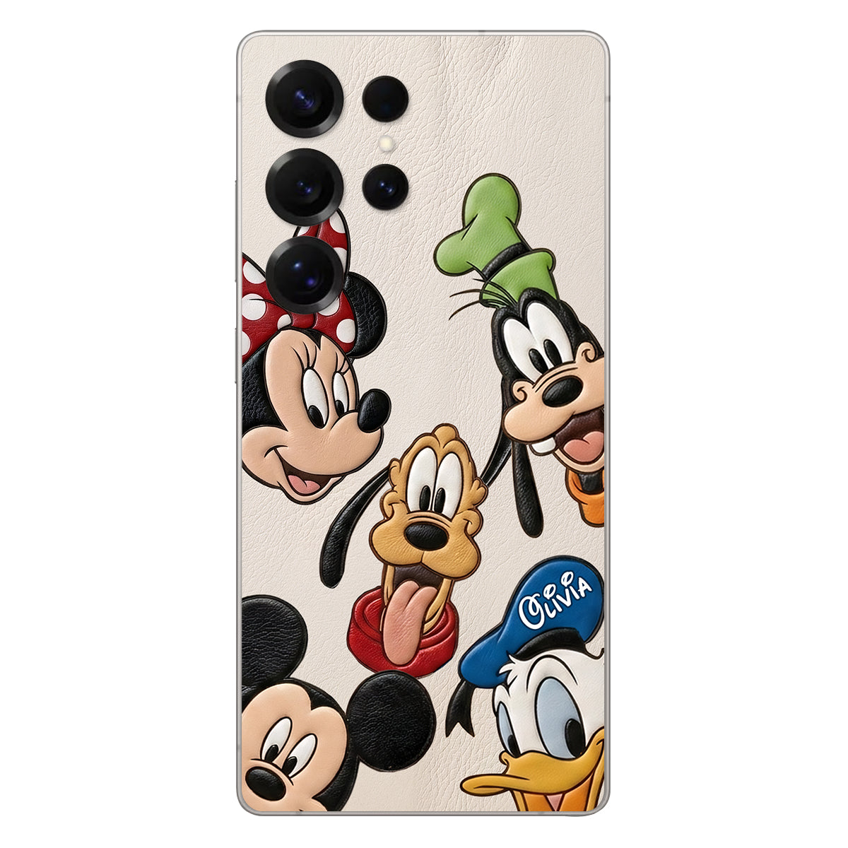 Friends - Personalized Mouse 3D Embossed Leather Phone Case