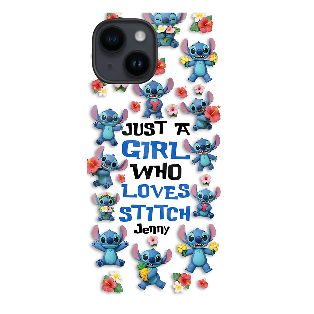 Just A Girl Who Loves Ohana - Personalized Ohana Full Print Phone Case