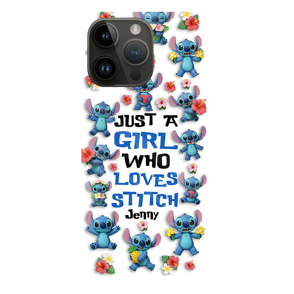 Just A Girl Who Loves Ohana - Personalized Ohana Full Print Phone Case