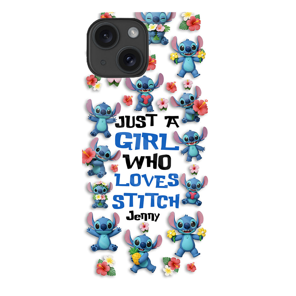 Just A Girl Who Loves Ohana - Personalized Ohana Full Print Phone Case