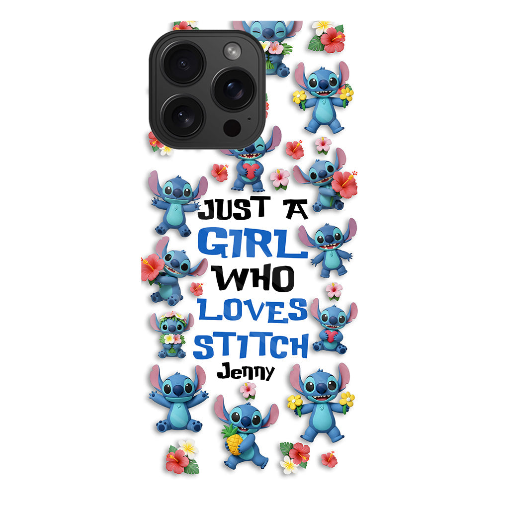 Just A Girl Who Loves Ohana - Personalized Ohana Full Print Phone Case