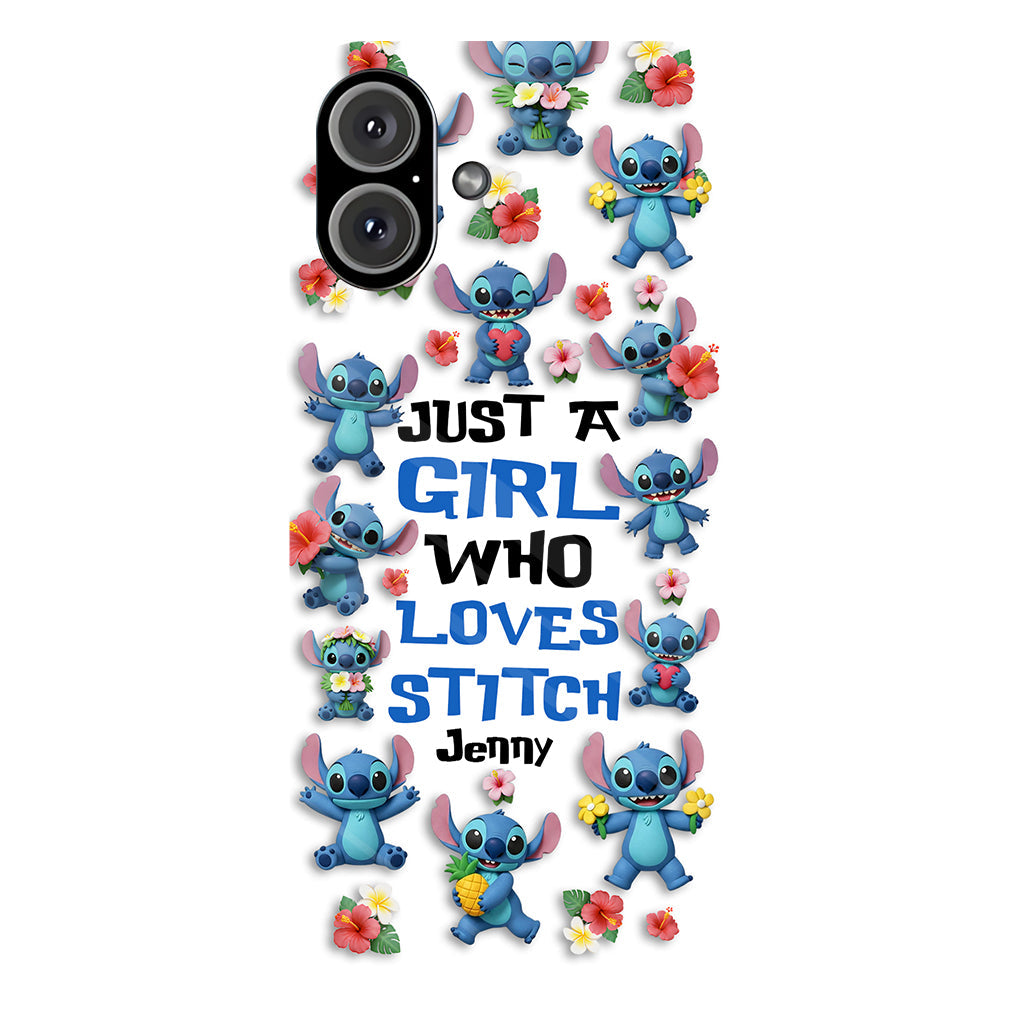 Just A Girl Who Loves Ohana - Personalized Ohana Full Print Phone Case
