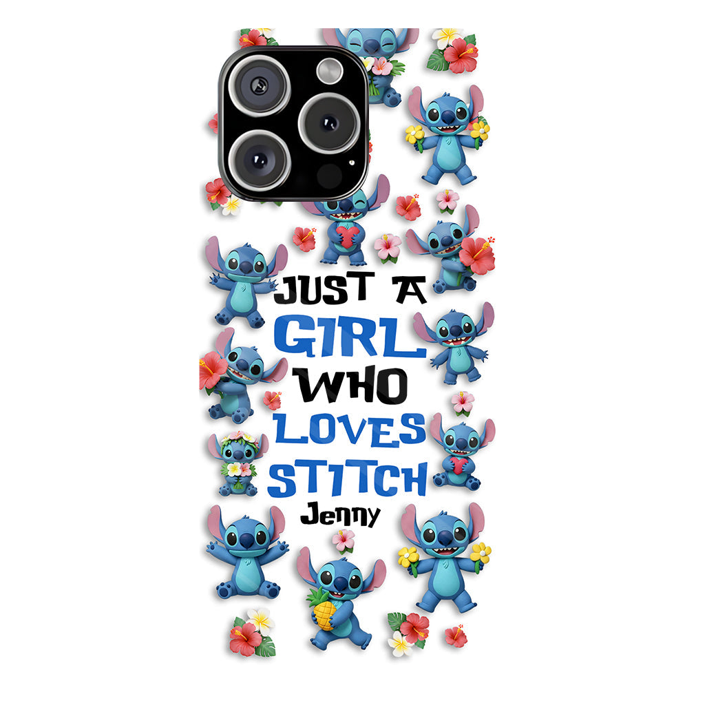 Just A Girl Who Loves Ohana - Personalized Ohana Full Print Phone Case