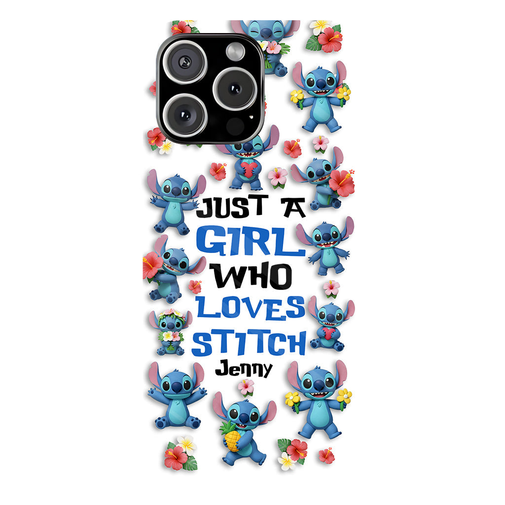 Just A Girl Who Loves Ohana - Personalized Ohana Full Print Phone Case