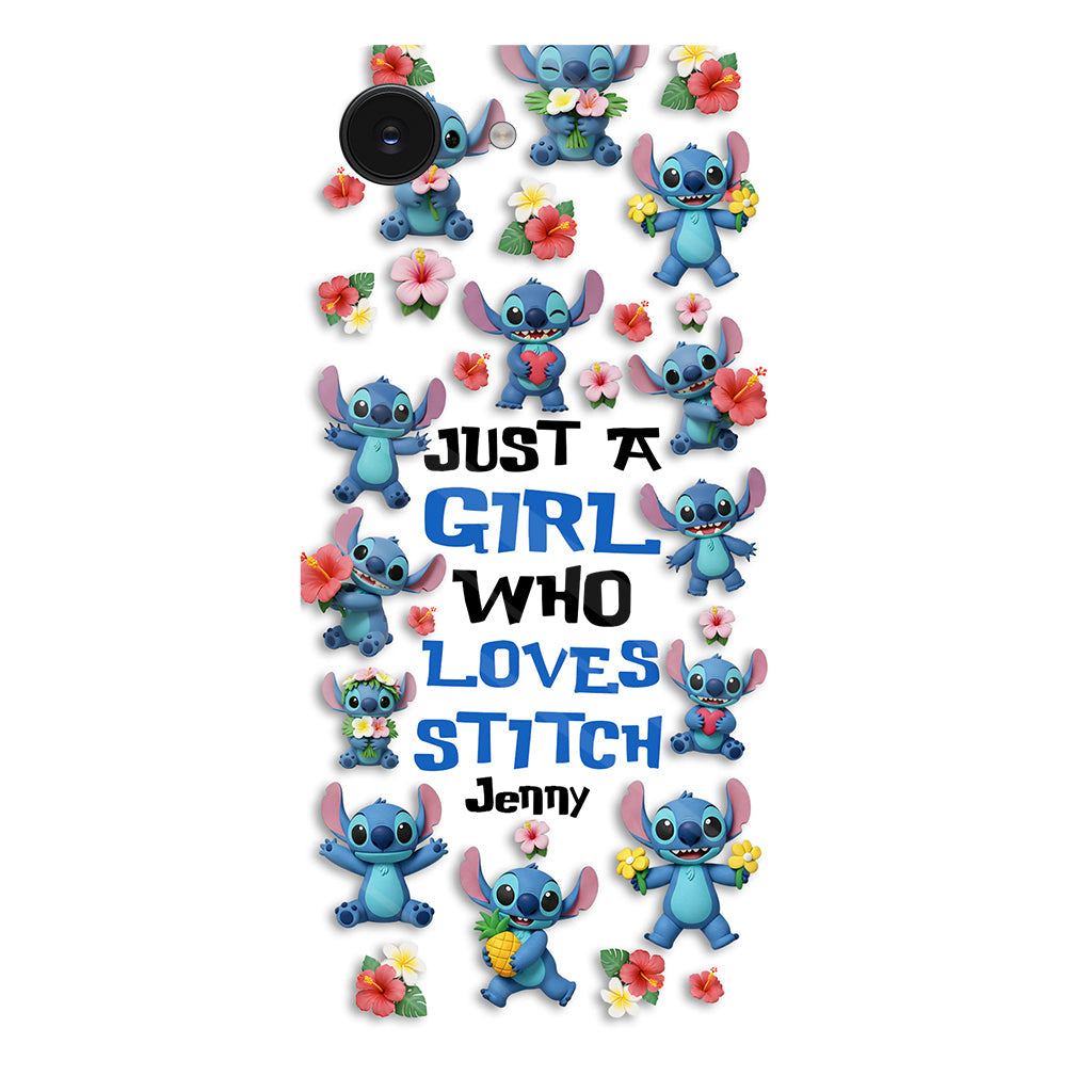 Just A Girl Who Loves Ohana - Personalized Ohana Full Print Phone Case