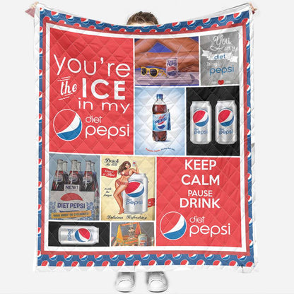 You Are The Ice Blue Soft Drink Quilt 0223