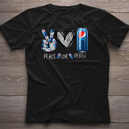 Peace Love Blue Soft Drink T-shirt and Hoodie 0223