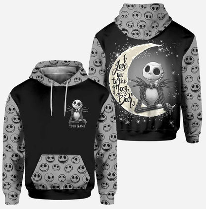 I Love You To The Moon And Back - Personalized Nightmare Hoodie And Leggings