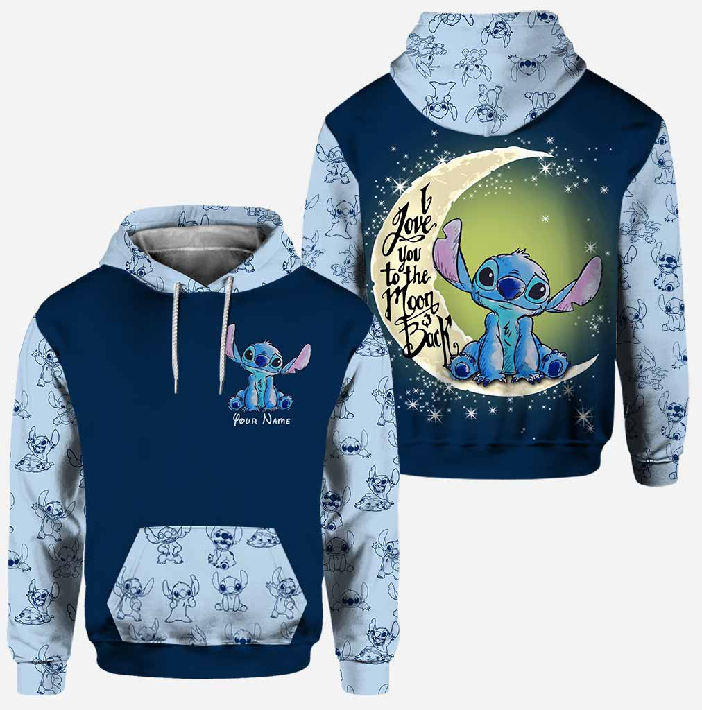 I Love You To The Moon And Back - Personalized Hoodie and Leggings