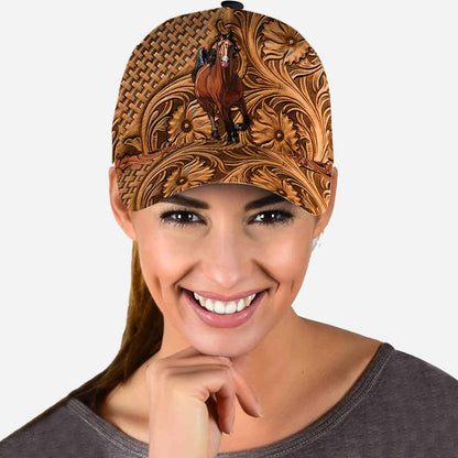 Horse Leather Pattern Print Horse Classic Cap 0622