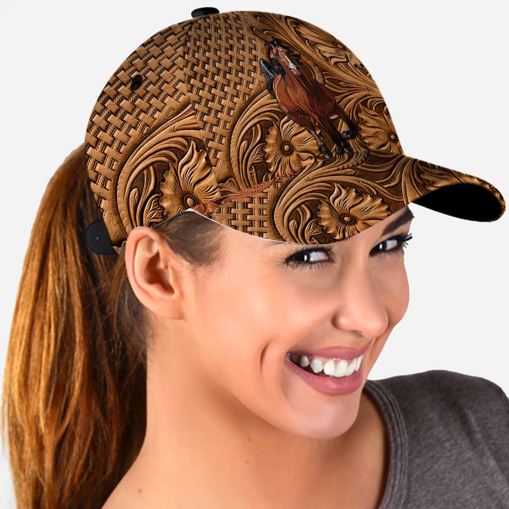 Horse Leather Pattern Print Horse Classic Cap 0622