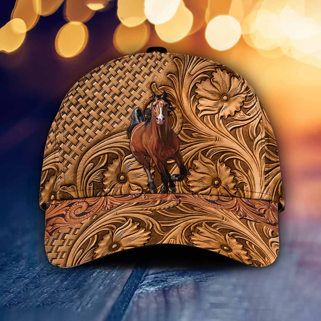 Horse Leather Pattern Print Horse Classic Cap 0622